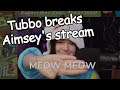 Tubbo messes with Aimsey's stream overlay