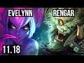 EVELYNN vs RENGAR (JUNGLE) | 11/0/3, Legendary, 400+ games | EUW Grandmaster | v11.18