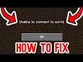 How To Fix "Unable To Connect To World" in Minecraft Bedrock (Xbox, PS4, Switch)