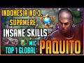 INSANE SKILLS! 1 VS THE WORLD TOP 1 GLOBAL PAQUITO GAMEPLAY | PAQUITO BEST BUILD MOBILE LEGENDS