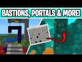 Minecraft 1.16 BASTIONS ARE HERE! New Piglin Home, Ruined Portals & Secret Features!!!