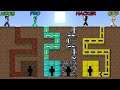 Minecraft Battle: NOOB vs PRO vs HACKER vs GOD - MAZE TO TUNNEL HOUSE Challenge! Minecraft Animation
