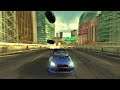 Need for Speed Most Wanted PS2 - The impact of a large jump of a crashed police car into the air