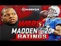 The WORST Madden 20 Ratings On All 32 Teams