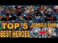TOP 5 BEST HEROES FOR SOLO RANK - MOBILE LEGENDS 2021 SEASON 20 - HOW TO EASILY REACH MYTHIC