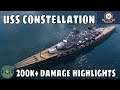 US Navy Battlecruiser USS Constellation World of Warships Wows Replay