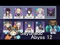 [Genshin] Sayu-nado + Barbara Taser - Spiral Abyss Floor 12 - 4* Only 9/9 Clear