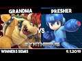 Grandma (Bowser) vs Presher (Megaman) | Winners Semis | Synthwave #9