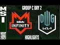 INF vs DK Highlights | MSI 2021 Day 2 Group C | Gillette Infinity vs DWG KIA
