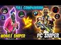 Mobile Sniper VS Pc Emote Sniper Full Comparison which is best 😑GARENA free fire