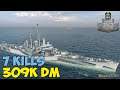 World of WarShips | Des Moines | 7 KILLS | 306K Damage - Replay Gameplay 4K 60 fps