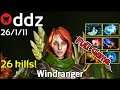 26 kills! ddz plays Windranger!!! Dota 2 Full Game 7.22