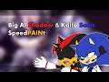 Big Al Shadow the hedgehog & Kaito Sonic the hedgehog [SpeedPAINt] Sonadow