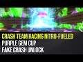 Crash Team Racing Nitro-Fueled - Purple Gem Cup and Fake Crash Unlock