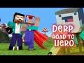 DERP ROAD TO HERO - HEROBRINE THE MASTER - MONSTER SCHOOL (MINECRAFT ANIMATION)