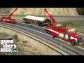 GTA 5 Real Life Mod #249 Ace Towing Heavy Wrecker Rotator Flipping A Overturned Semi Truck & Trailer