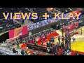 📺 Klay Thompson shoots ball over backboard during timeout of Warriors vs OKC Thunder + more views