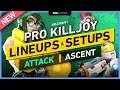 NEW KILLJOY ATTACK LINEUPS & SETUPS on ASCENT (Nanoswarm, Turret, Alarmbot, Ultimate)