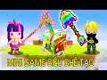 ONE VÀ NOOB YETI CHƠI MINI GAME CHẾ TẠO SIÊU KHÓ LƯỠI HÁI RAINBOW VÀ XẺNG RAINBOW TRONG MINI WORLD