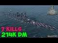World of WarShips | Cristoforo Colombo | 7 KILLS | 214K Damage - Replay Gameplay 4K 60 fps