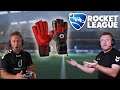2 Real Goalkeepers vs 1 Rocket League Pro Wearing Goalie Gloves