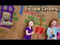 Escape the Babysitter Granny in Real Life! Escape Rooms & Giant Box Fort!!!