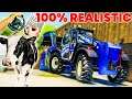 FULL REALISTIC WITH STEERING WHEEL VIEW (Animals) | Farming Simulator 19