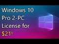 Get Windows 10 Pro TWO PC License for $21 from URCDKEYS! [sponsored]