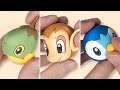 Pokémon Figures Making - Sinnoh Starter Pokémon(Turtwig, Chimchar, Piplup)!! | Clay Art