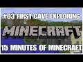 #03 First Cave Exploring, 15 minutes of Minecraft, PS4PRO, gameplay, playthrough