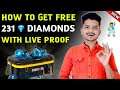 ( Live Proof ) FF Diamond Earning App | 231 Diamonds in FF | New FF Diamond Earning app