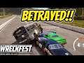 First I was hit by a delivery van then I was betrayed by my friends! Wreckfest multiplayer!