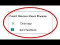How To Fix Project Makeover Keeps Stopping Error Android & Ios