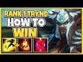 HOW TO WIN EVERY GAME WITH SEASON 10 TRYNDAMERE! RANK 1 TRYND WORLD GUIDE - League of Legends