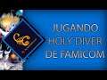 Jugando Holy Diver de Famicom
