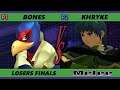 S@X 417 Losers Finals - Bones (Falco) Vs. Khryke (Marth) Smash Melee - SSBM