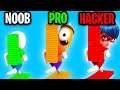 Can We Go NOOB vs PRO vs HACKER In BRIDGE RACE!? (FUNNY APP GAME!)