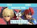 Nimbus 58 - KH | Arma (Zero Suit Samus, Roy) vs. Tru4 (Shulk) Winners Semi - Smash Ultimate
