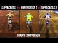 Supercross 3 vs Supercross 2 vs Supercross 1 - Direct Comparison Gameplay