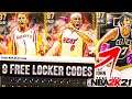9 *FREE* LOCKER CODES RIGHT NOW ON NBA 2K21 MYTEAM (FREE GALAXY OPALS + PINK DIAMONDS + MORE)