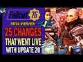 Fallout 76 - 25 MAJOR Changes That Went Live with Update 20 | Patch Overview