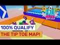 How To 100% Qualify The Tip Toe Map - Full Tips & Tricks | Fall Guys