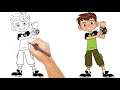 How to draw Ben 10
