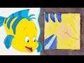 Oil Paint Art Inspired by Flounder from The Little Mermaid | Disney Family