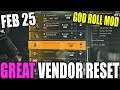 The Division 2 AWESOME VENDOR RESET | GOD ROLL WEAPON DAMAGE MOD! (MUST BUY)