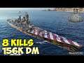 World of WarShips | Cristoforo Colombo | 8 KILLS | 156K Damage - Replay Gameplay 4K 60 fps