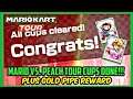 ALL CUPS CLEARED IN MARIO VS. PEACH TOUR OF MARIO KART TOUR | NEW KART FROM FREE GOLD PIPE #Shorts