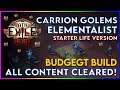 Carrion Golems Elementalist Budget Starter Build Guide for 3.12 Heist League