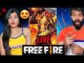 FREE FIRE LIVE  WITH TEAMCODE 🥳 GARENA FREE FIRE LIVE STREAM 💖💖