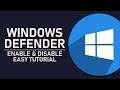 How To Enable / Disable Windows Defender on Windows 10